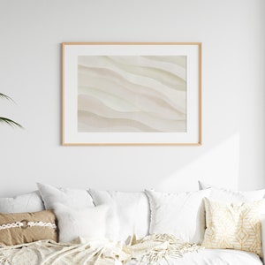 Abstract Wave Print , Modern Beige Art, Neutral Wall Art, Minimalist Wall Decor, INSTANT DOWNLOAD image 5