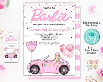 barbie party invitation