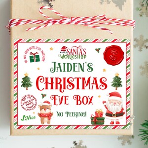 Editable Christmas Eve Box Bundle, Printable Christmas Eve Box Kit ...