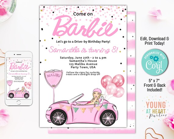 barbie birthday invitation