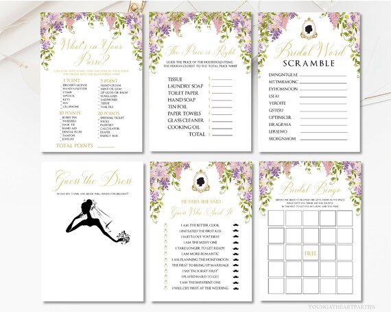 Editable Bridgerton Bridal Shower Games, Printable Bridal Shower Games Template, Bridgerton Bridal Shower Game Bundle, Instant Download Il_570xn