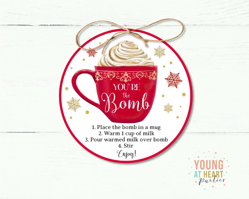 hot chocolate bomb tag hot chocolate bomb instruction tag hot etsy