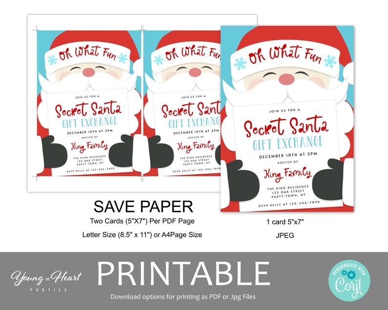 Editable Secret Santa Template Bundle Printable Secret Santa Etsy Editable Secret Santa Template Bundle Printable Secret Santa Etsy
