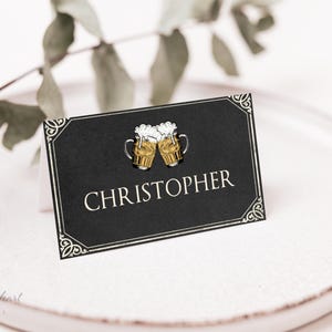 Cartes modifiables de tente de buffet de l'Oktoberfest, cartes de tente de stations de restauration de l'OKTOBERFEST, étiquettes de nourriture, enseignes de buffet, cartes de nourriture de tente imprimables, Corjl