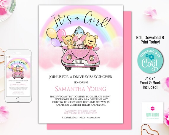 winnie the pooh baby shower invitations amazon