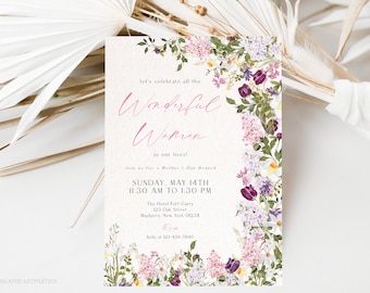 Mother's Day Invitation Template, Floral Mother's Day Brunch Invite, Celebrate Women In Our Life Invitation, Women's Day Invitation, SPBL