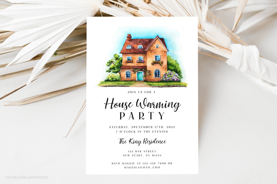Editable Housewarming Party Invitation, New Home Party Invitation Editable Housewarming Party Invitation, New Home Party Invitation
