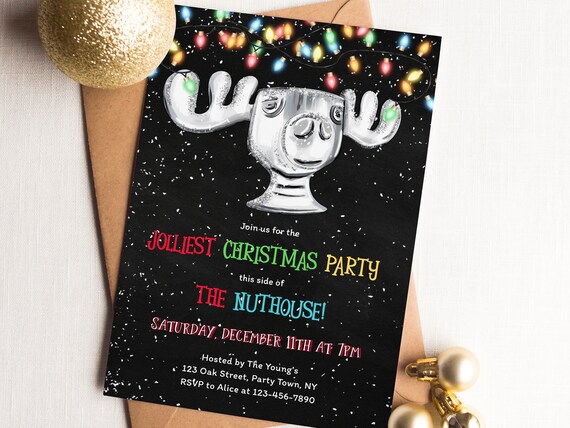 Editable Christmas Vacation Holiday Party Invitation - Etsy