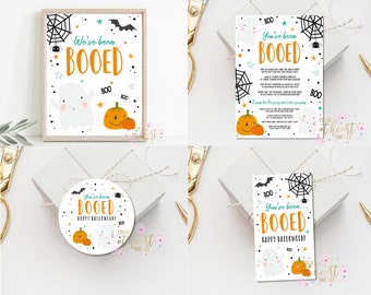 You've Been Booed Printable Halloween Activity Kit, Cute We've Been Booed Kit Game, Halloween Neighbor Tradition, Instant Download, CH1