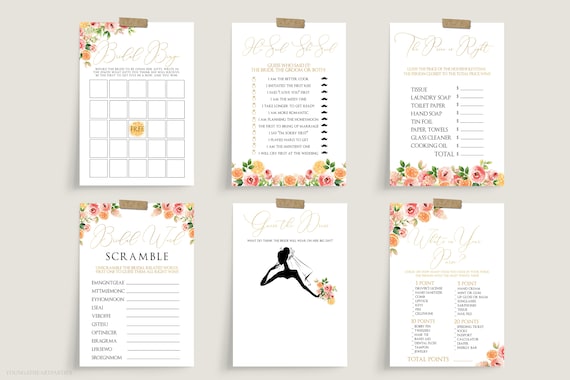 Main Squeeze Bridal Shower Games Template, Citrus Bridal Shower Games Bundle, Customize Bridal Shower Games, Corjl Template Il_570xn