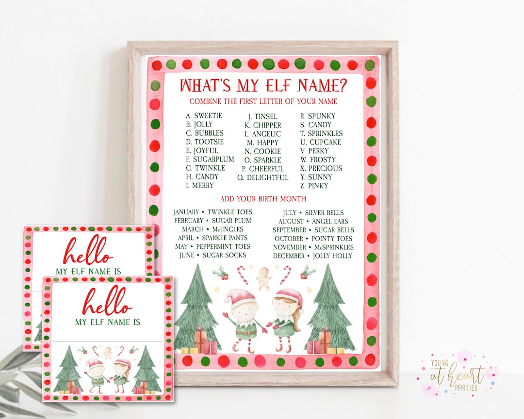 What's Your Elf Name Game Christmas Elf Name Game