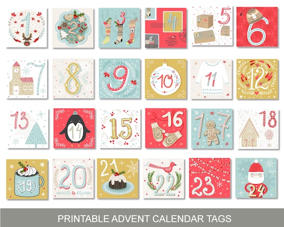 Christmas and Advent Gift Tags (Printable)