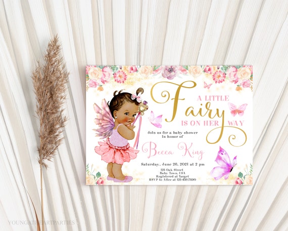Fairy baby cheap shower invitations