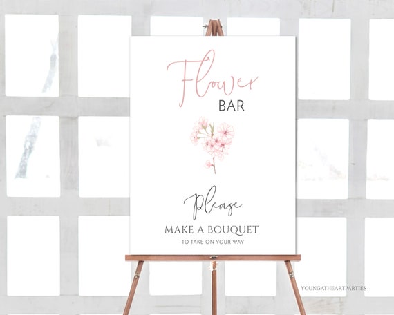 Flower Bar Sign Template Printable - Il 570xN.3909670066 Jfll 