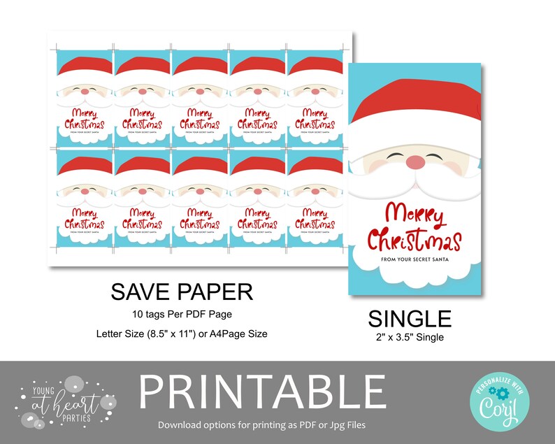 Editable Secret Santa Template Bundle Printable Secret Santa Etsy Editable Secret Santa Template Bundle Printable Secret Santa Etsy