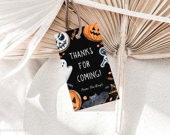 Halloween Cookie Thank You Tag Template, Spookie Cookie Baking Favor Tag, Halloween Cookie Decorating Party Tags,  Treat Bag Tag SCHP