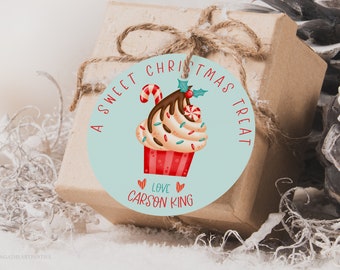 Editable Kids Christmas Stickers, Holiday Labels, Christmas Holiday Sticker, Sticker for Treat or Goodie Bag, Christmas Gift Labels