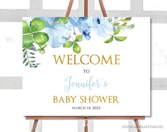 Saint Patrick's Day Baby Shower Welcome Sign Template, Shamrock Baby Boy Shower Welcome Sign, St. Patty's Day Shower, Lucky Baby Shower