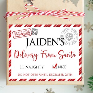 Printable Christmas Eve Box Label, Editable Christmas Eve Box Sign ...