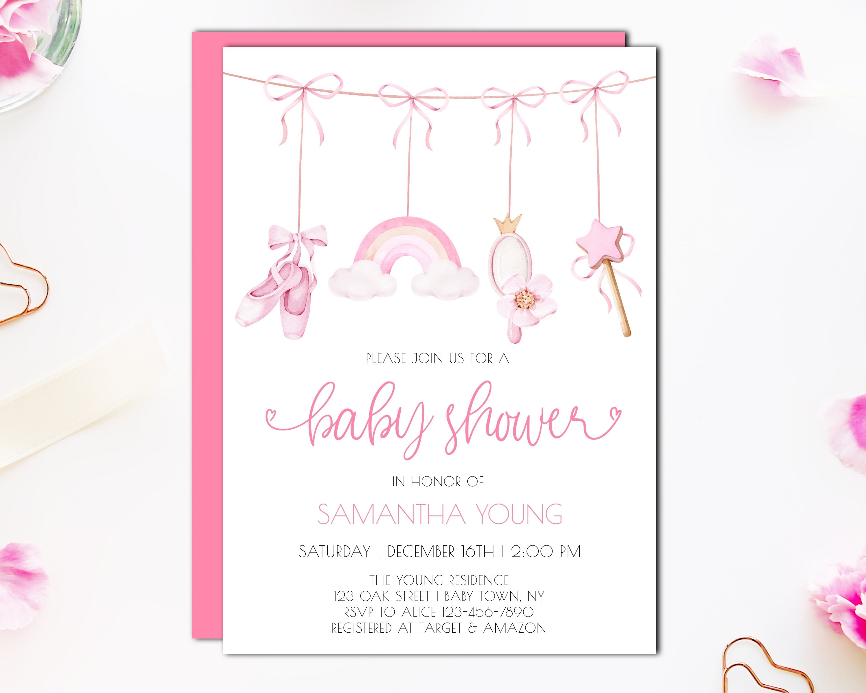 templett instant download It/'s a girl HEARTS Baby Girl Shower Invitation Template Printable Baby Shower Invite Template