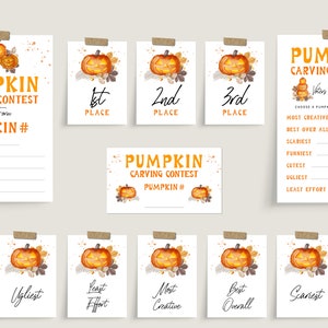 Printable Pumpkin Carving Party Bundle, Pumpkin Carving Voting Ballots ...