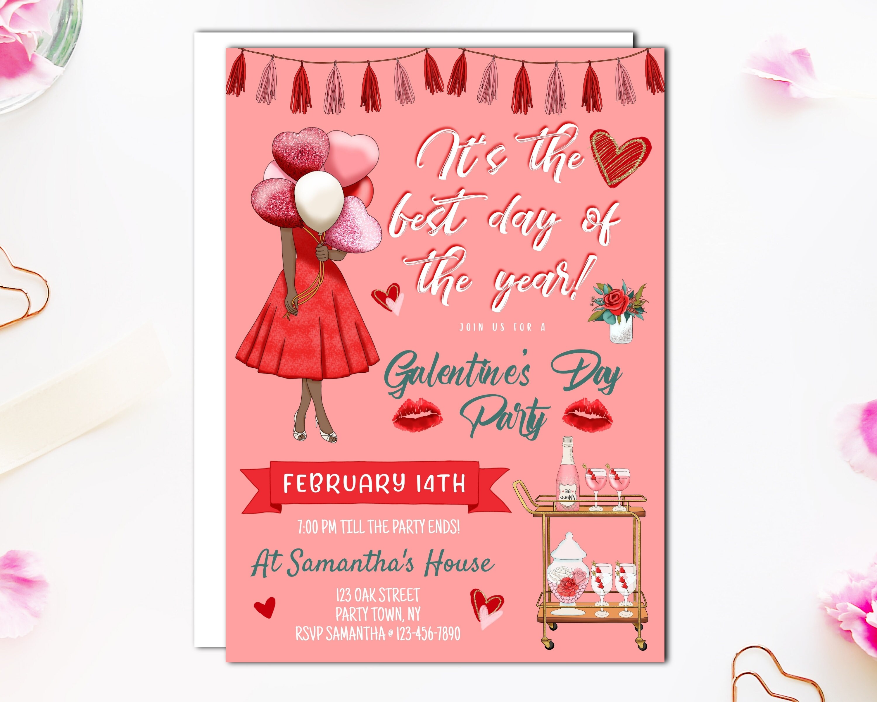 Galentines Day Invitation Galentines Day Galentines Day Etsy