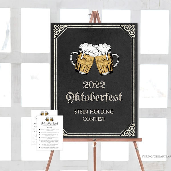 Oktoberfest Drinking Game Template - Etsy