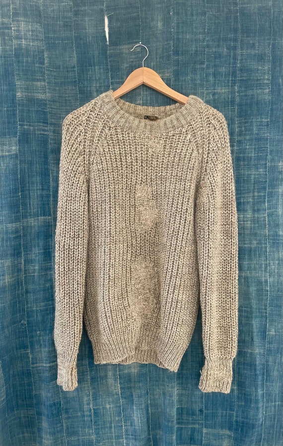 Wool knit and darned vintage Eddie Bauer sweater m