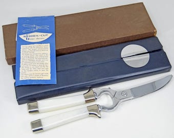 VTG MCM Regent Serra-Cut Game Poultry Cooking Shears Dropped Forged Steel Italy