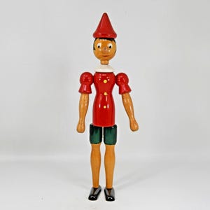 Vintage Italian Wooden Pinocchio - Etsy