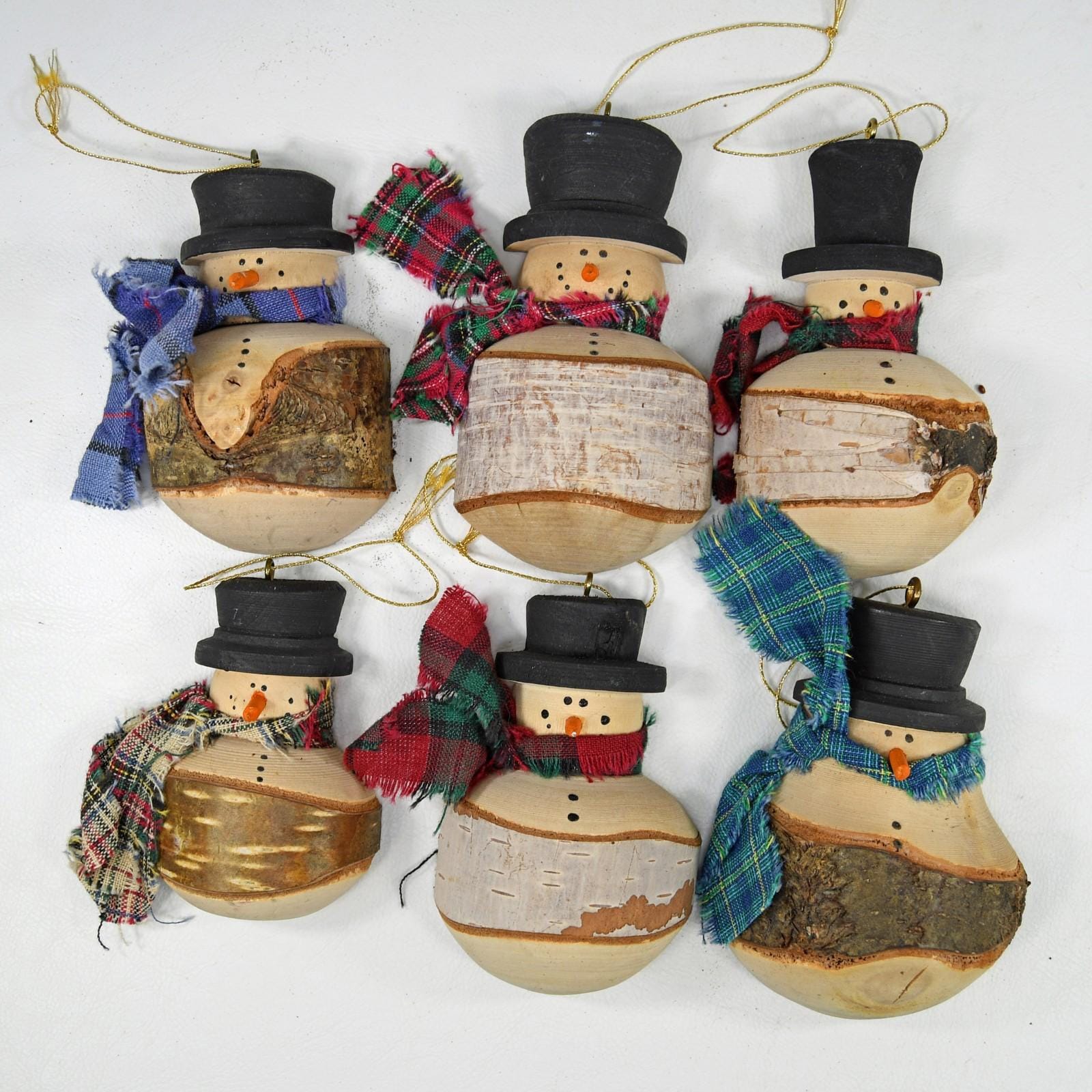 vintage ornament SET ୨୧ 可愛い雪だるまさん ＆ ウサ vintage