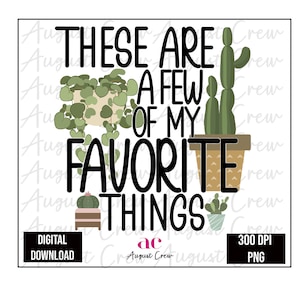 Plant Lover| Favorite Things| String of Hearts |  Digital Download