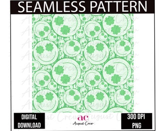Retro Smiley | St. Patrick’s Day | Seamless | Digital
