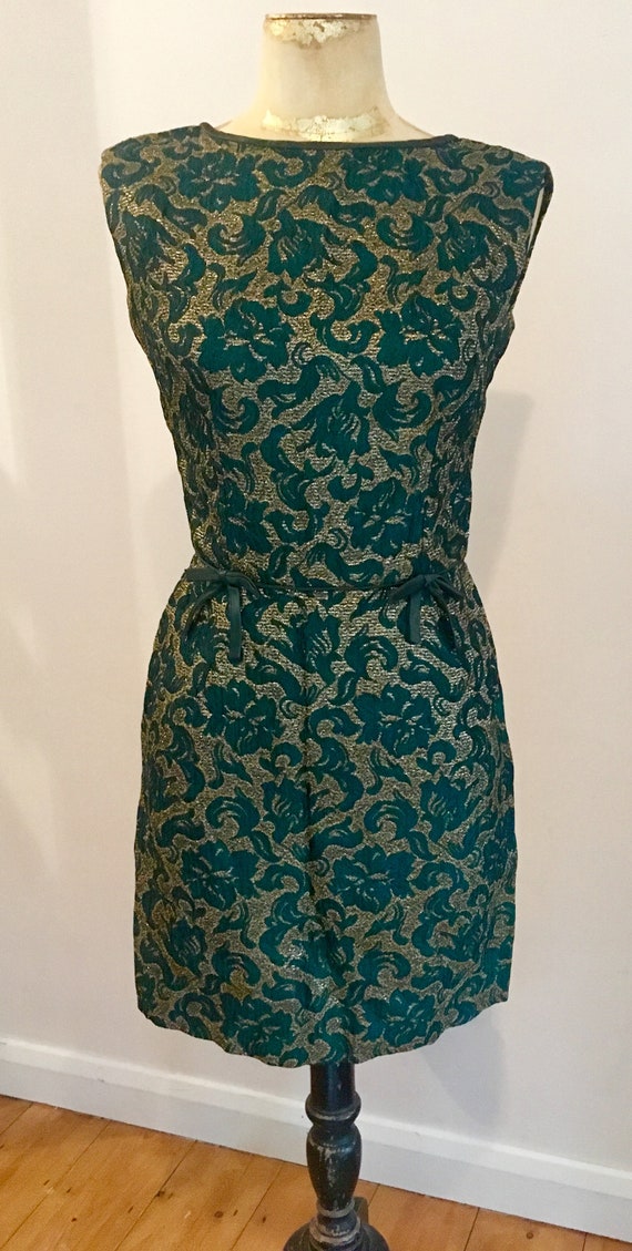 60s Green evening dress