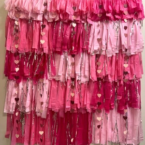 Valentines Day Fringe Backdrop Wall