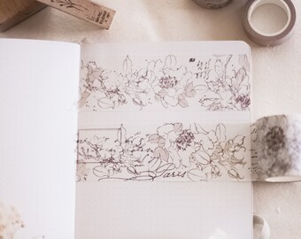 Washi tape - Flowers - 48mm