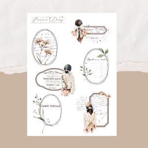 Planche de stickers autocollants pour journal journal bujo bullet scrapbooking