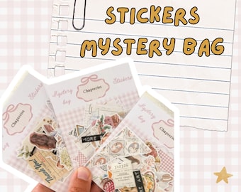 Mysterie stickerzakje voor scrapbooking - scrapbooking kit - stickerpakket met gestanste scrapbookstickers - Blind box stickers - verrassingsstickerset