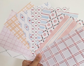 Set van 9 A5 scrapbookvellen voor journaling, scrapbooking en planners | Scrapbookpapierpakket, journaling, scrapbookpapier