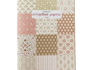 Scrapbookingpapier - Papier met patroon - Papieren boekje voor scrapbooking - Handgemaakt papier - Scrapbookingzine