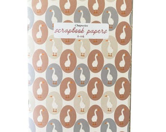 Geese Scrapbooking Paper - Scrapbook papers - Patterned paper - Paper booklet for scrapbooking - Handmade paper - Scrapbooking zine