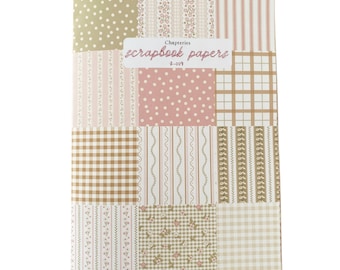 Scrapbookingpapier - Papier met patroon - Papieren boekje voor scrapbooking - Handgemaakt papier - Scrapbookingzine
