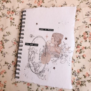 Handmade Spiral Notebook | Textured Handmade Paper | 15x10cm Size | 21 or 26 Unique Pages | Scrapbooking, Junk Journal, Journaling