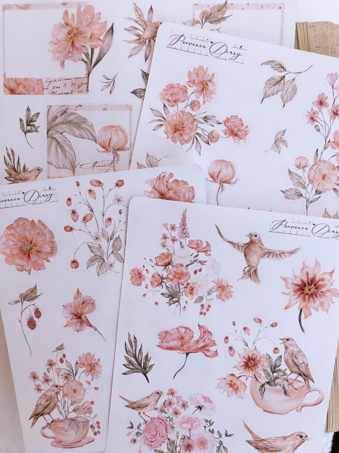 Set of 4 Sheets of Stickers for Journaling Bullet Bujo Scrapbooking ...
