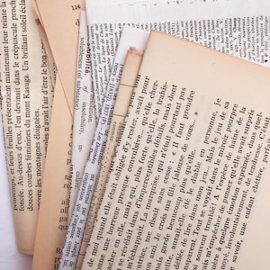Paquete de páginas de libros antiguos | Diario, Scrapbooking, Art Journal, Efímeras, Papel Texturizado, Papel Vintage