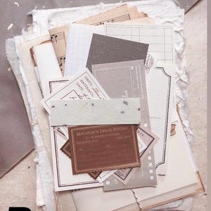Kit de Papiers pour Junk Journal Vintage - 3 Variantes | Journaling, Scrapbooking, Art Journal, Ephemera, Papier Texturé, Papier vintage