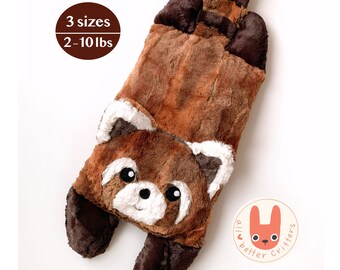 Cute RED PANDA Hot/Cold WEIGHTED Plush Animal | 2–10 lb Cozy Hug Pillow | Heating Pad | Washable Cover | Handmade | Best Friend Comfort Gift