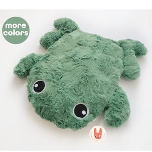 Custom CUTE FROG Hot/Cold Weighted Plush Animal | 2–12 lb Hug Pillow Heating Pad | Washable Cover | Handmade Comfort Gift | AllBetterCritter