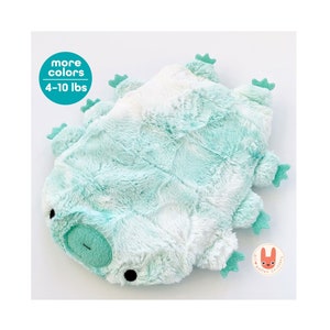 Cute TARDIGRADE Hot/Cold WEIGHTED PLUSH Comfort Critter 410lb Water Bear Hug Pillow Washable Cover Made for You Unique Science Gift image 1