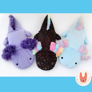 Custom CUTE AXOLOTL Weighted Sensory Pet: Hot/Cold Therapy, Handmade Plush Comfort Animal, Cozy Heating Pad, Washable Cover, Eco-Friendly